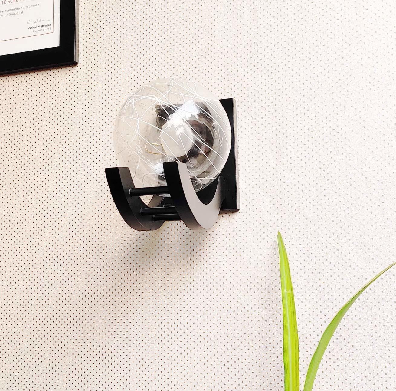 Wooden Wall Light/Wall Globe Lamp For Bedroom, Living Room(Brown) Wall Lights Lamp Shade-image-5