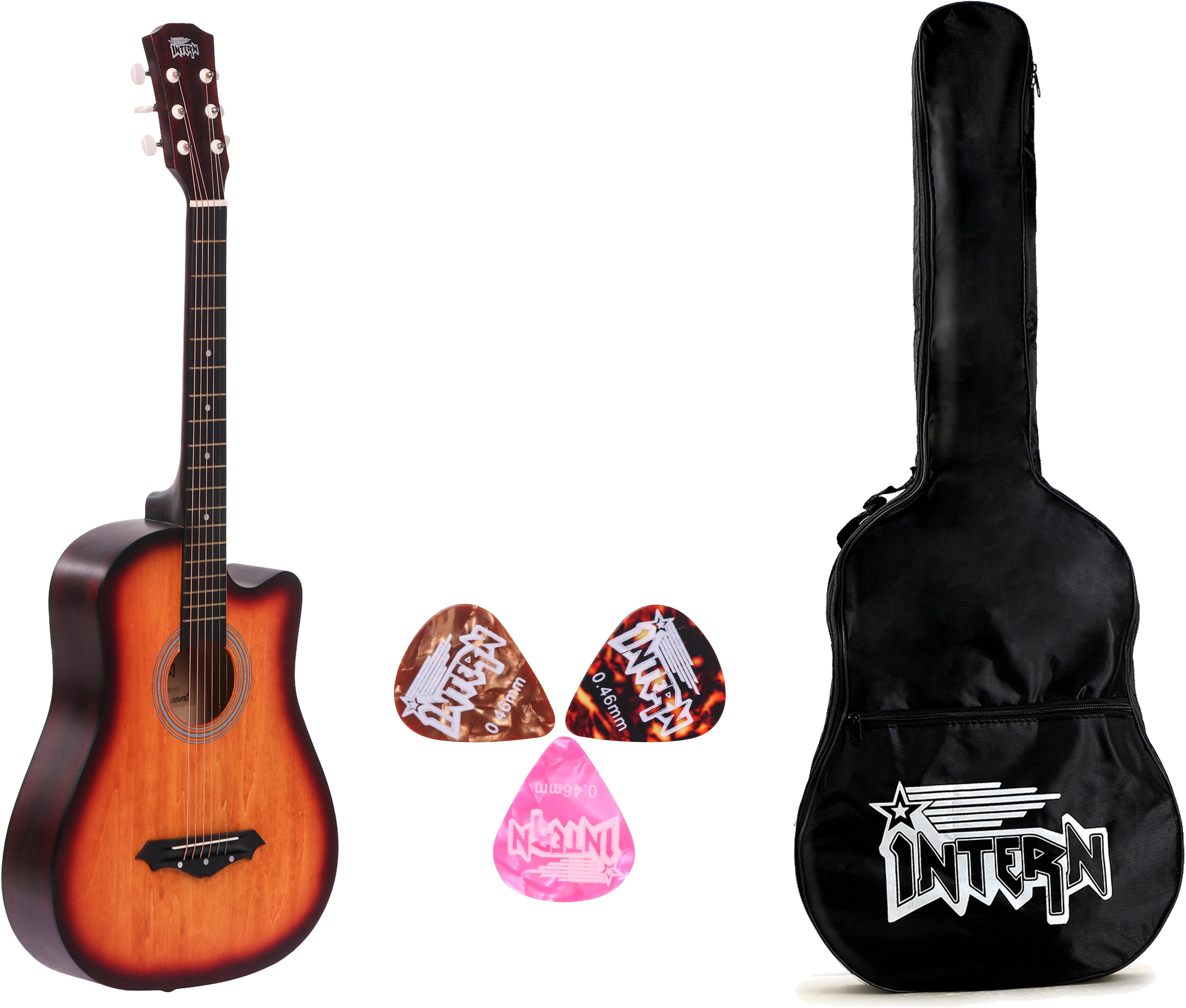 intern INT-38C-LGP-3TS Acoustic Guitar Linden Wood Rosewood Right Hand Orientation-picture-27