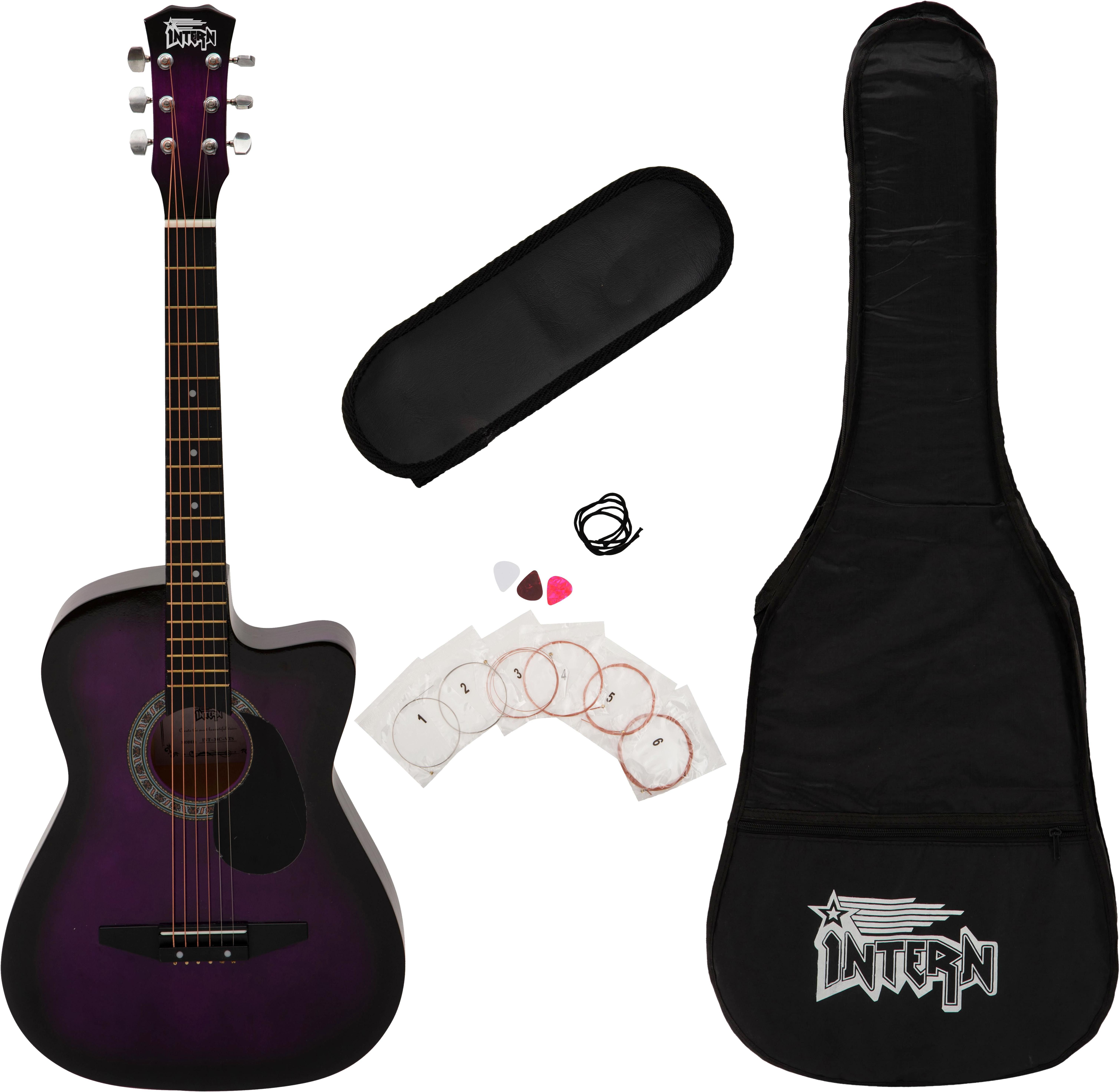 intern INT-38C-VT-G Acoustic Guitar Linden Wood Linden Wood Right Hand Orientation-picture-12