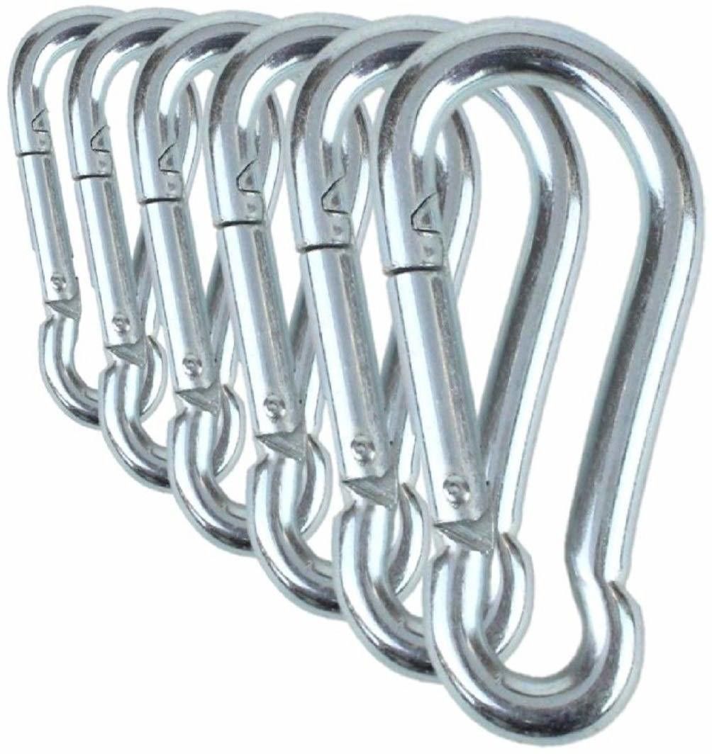 Premium Heavy Duty Steel Spring Snap Hook M8x100mm Multipurpose Carabiner Carabiner