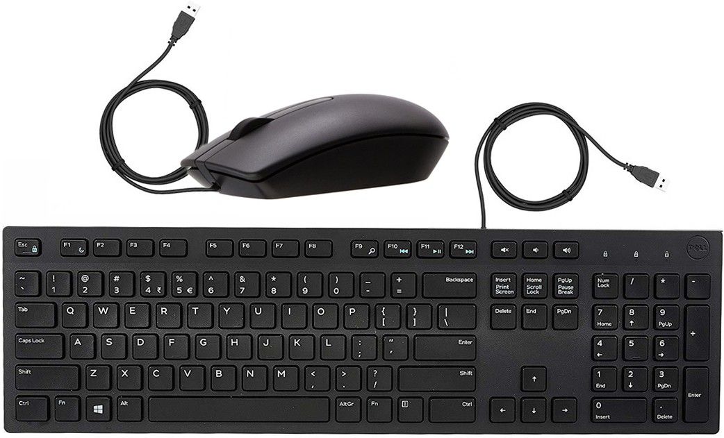 DELL Wired Optical Mouse MS116 & KB216 Wired Keyboard Combo (Zb_01) Combo Set-image-34