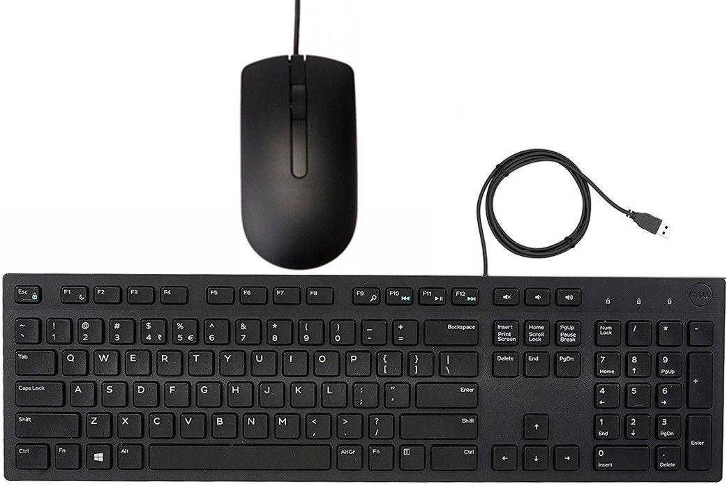 DELL Wired USB Desktop Keyboard KB216 & Wired Optical Mouse MS116 Combo Set (Zb_02) Combo Set-image-35