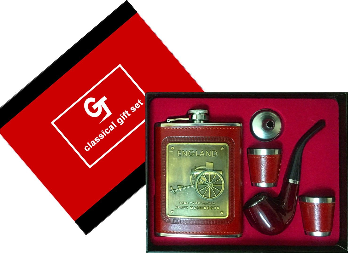 ™ Stainless Steel & Stitched Leather Hip Flask 8 Oz (236 Ml) for Men - Liquor Flask Or Wine Whiskey Alcoholic Beverage Holder With Cigar Pipe, Two Shot Glasses And Funnel Stainless Steel Hip Flask-image-19