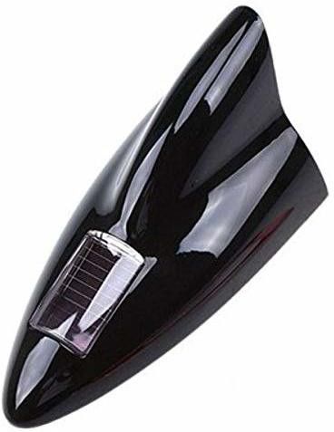 Solar Powered Car Shark Fin Antenna LED Warning Flash Led Warning Light 986 Solar Car Led Light Shark Fin Shape Antenna Decoration Roof Antenna Satellite Vehicle Antenna