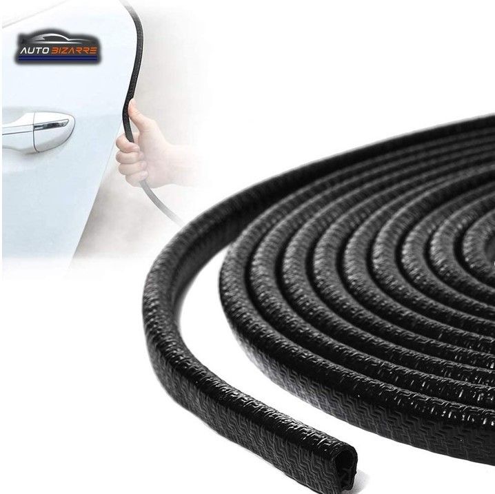Black Anti-Scratch Anti-Collision Heavy Duty Edge Guard Door Protection U Shape Edge Trim Rubber Seal Protector Rubber Clips Fit for All Cars - 5 Meters Car Beading Roll For Door, Hood, Trunk-image-32
