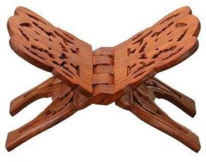 Wooden Holy Book Stand Rehal for Pooja Reading Geeta Wooden Brown Rehal