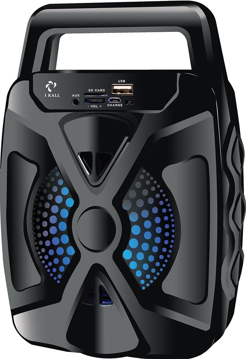 I Kall IK 101 Lighting Bluetooth Rechargeable Speaker with Memory Card Slot, USB Pen Drive Slot and Hands Free Calling Functions, Indoor/Outdoor/Home/Car Speaker Compatible with All Android Smartphones and iOS Devices 5 W Bluetooth Speaker (Black, Stereo Channel) 5 W Bluetooth Home Theatre-image-14