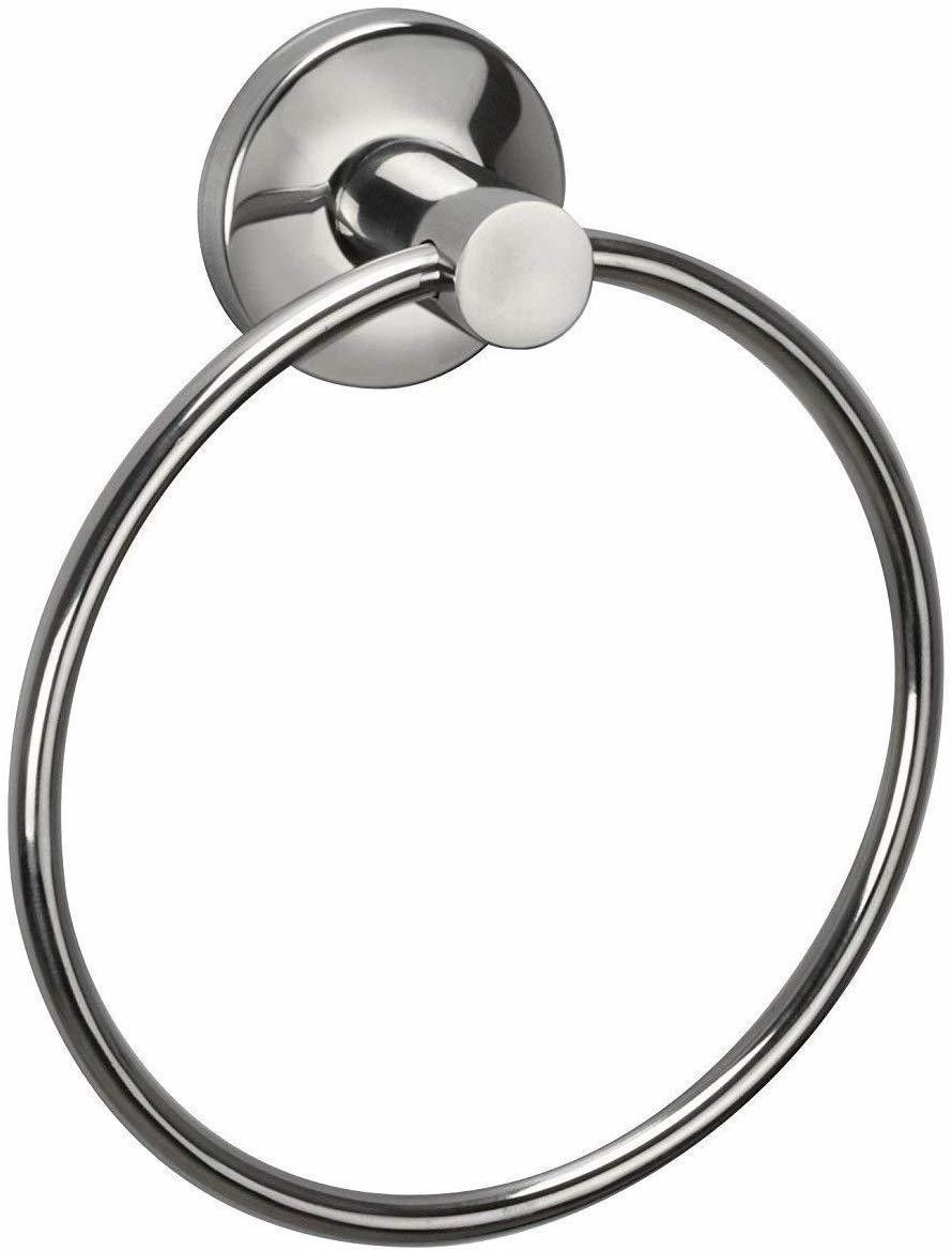 Stainless Steel Towel Ring/Napkin Ring - Bathroom Towel Holder - Towel Hanger with Chrome Finish Silver Towel Holder