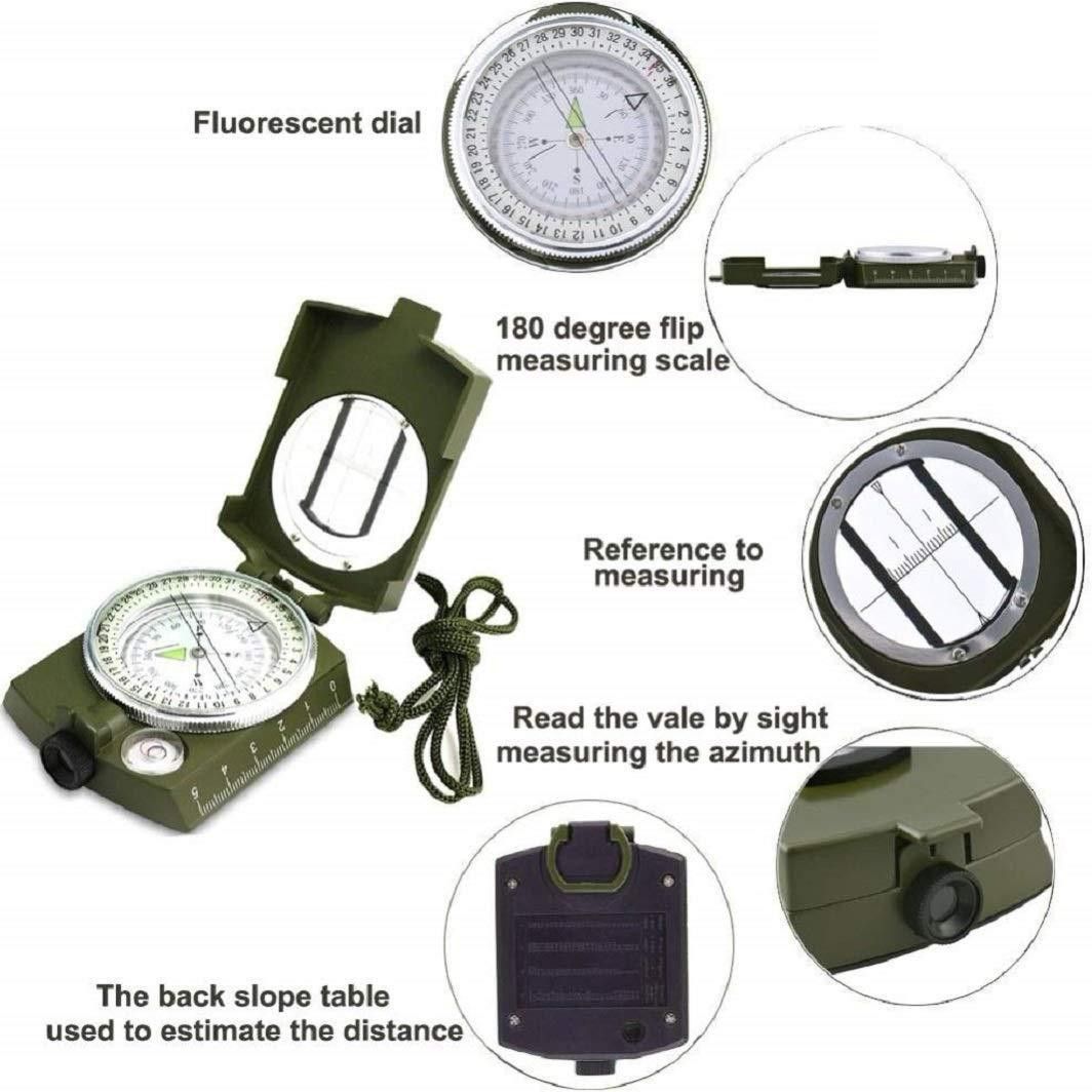 gabbar Military Army Metal Sighting High Accuracy Waterproof Compass (Green) Compass-picture-19