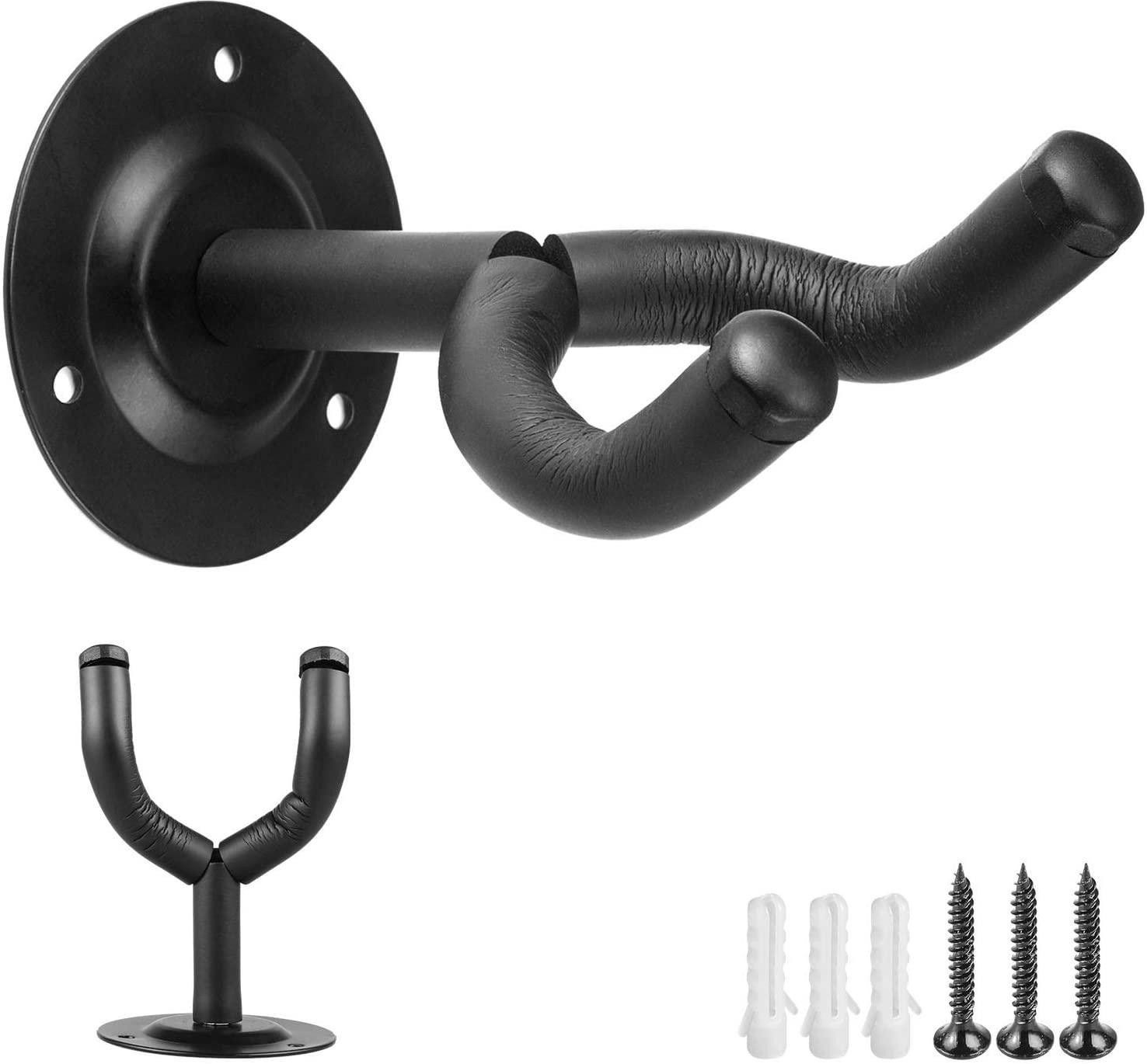 R-501 Metal Guitar Hanger and Guitar Wall Mount Bracket Holder with Screws, Wall Hanger