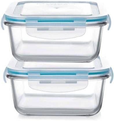 Large Glass Food Storage Containers with Snap Lock Lids for Leftovers - Safe for Microwave, Oven, Dishwasher, Freezer - BPA Free - Airtight, 1 Containers Lunch Box (665 ml) 2 Containers Lunch Box-image-22