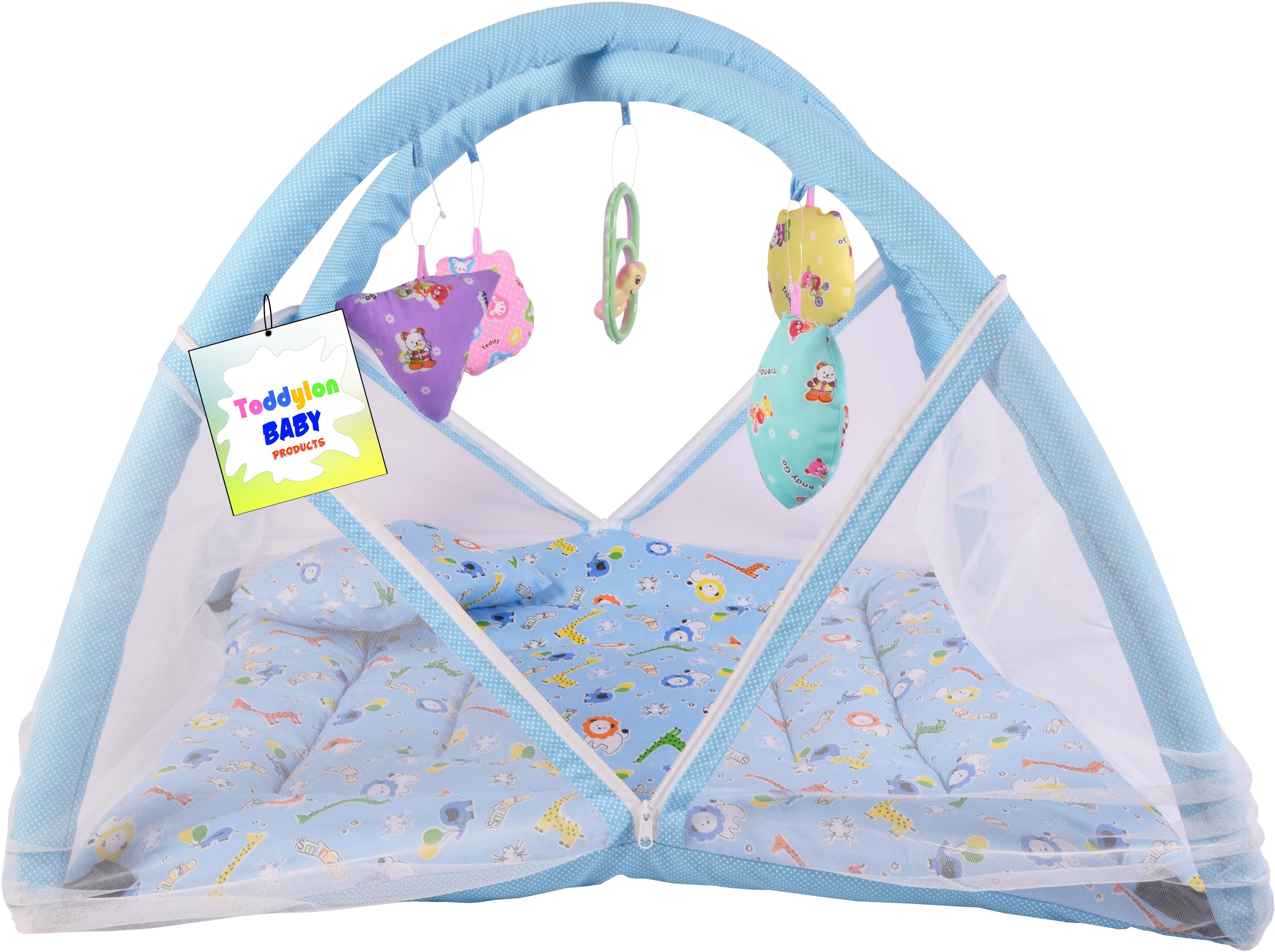 Baby Mosquito Net Bed with Cushioned Pillow Standard Crib-image-30