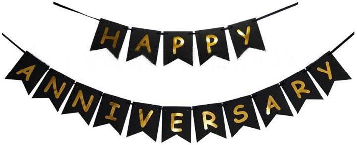 Black Happy Anniversary Banner/Anniversary Banner/50th Anniversary Decoration Anniversary Banner Banner-image-25