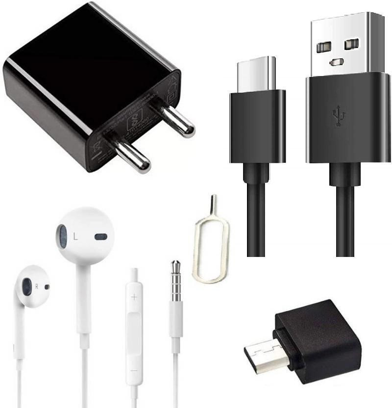 prifakt Wall Charger Accessory Combo for Redmi note 7 pro, redmi note 8, redmi note 8, redmi 7, mi A2, redmi 7s with TYPE-C CABLE and adapter image 1
