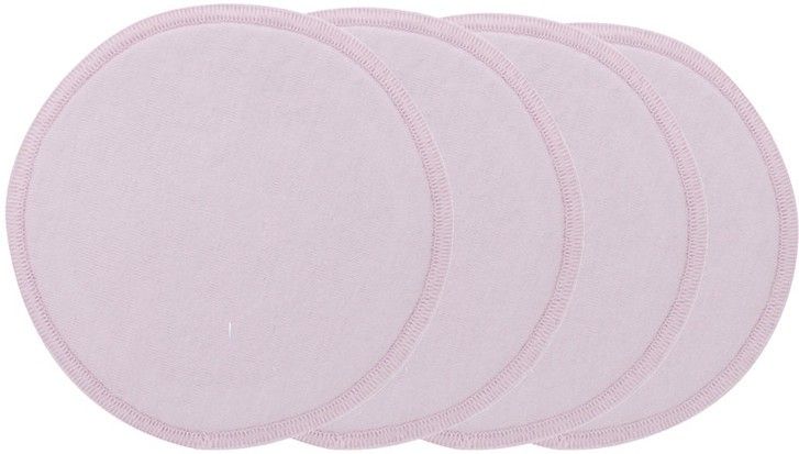 anoma Washable Cotton Maternity Nursing Breast Pads - Washable Pads + Wash Bag - Breastfeeding Nipple Pad for Maternity - Reusable Nipplecovers for Breast Feeding (Pack of 4, Pink) Nursing Breast Pad-picture-26