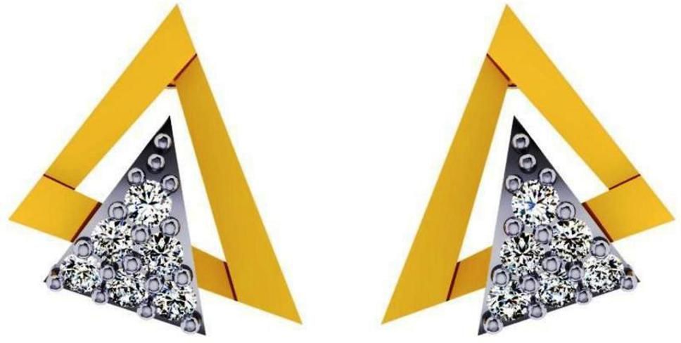 PC Chandra Jewellers Yellow Gold 22kt Stud Earring-picture-13