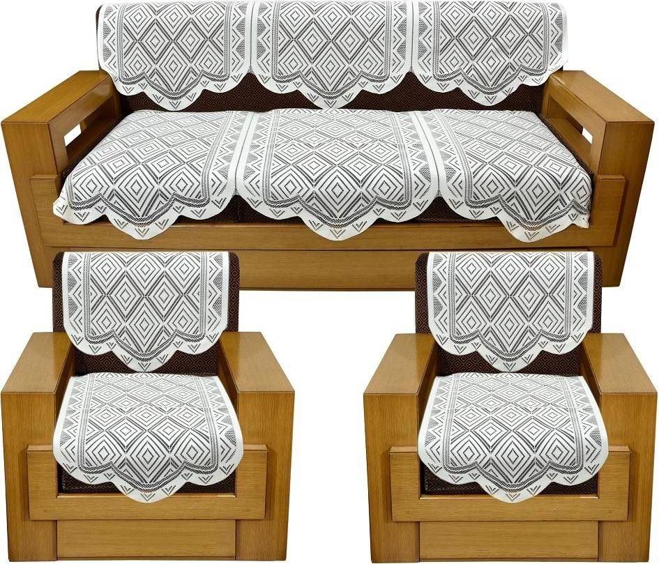 gaurang GHD6010SS 5 Seater Squaring Self Design Net Sofa Cover Set Sofa Fabric-picture-47