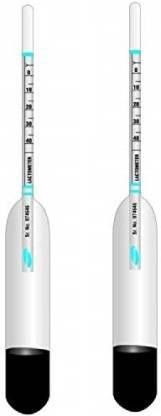 Lactometer 2pc Portable Reusable Handheld Glass Lactometer Milk Purity Water Level TestingTo Check Water In Milk Adulteration Milk Density Milk Adulteration Density Tester Check Water In Milk Thermometer (Clear) Hydrometer pack of 2 Hydrometer