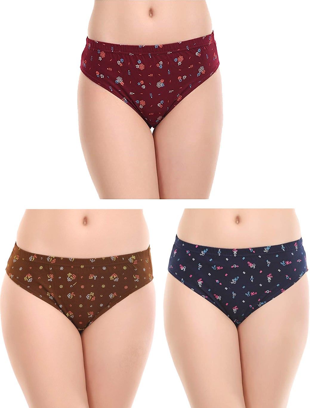 Pack of 3 Women Hipster Multicolor Panty-image-40