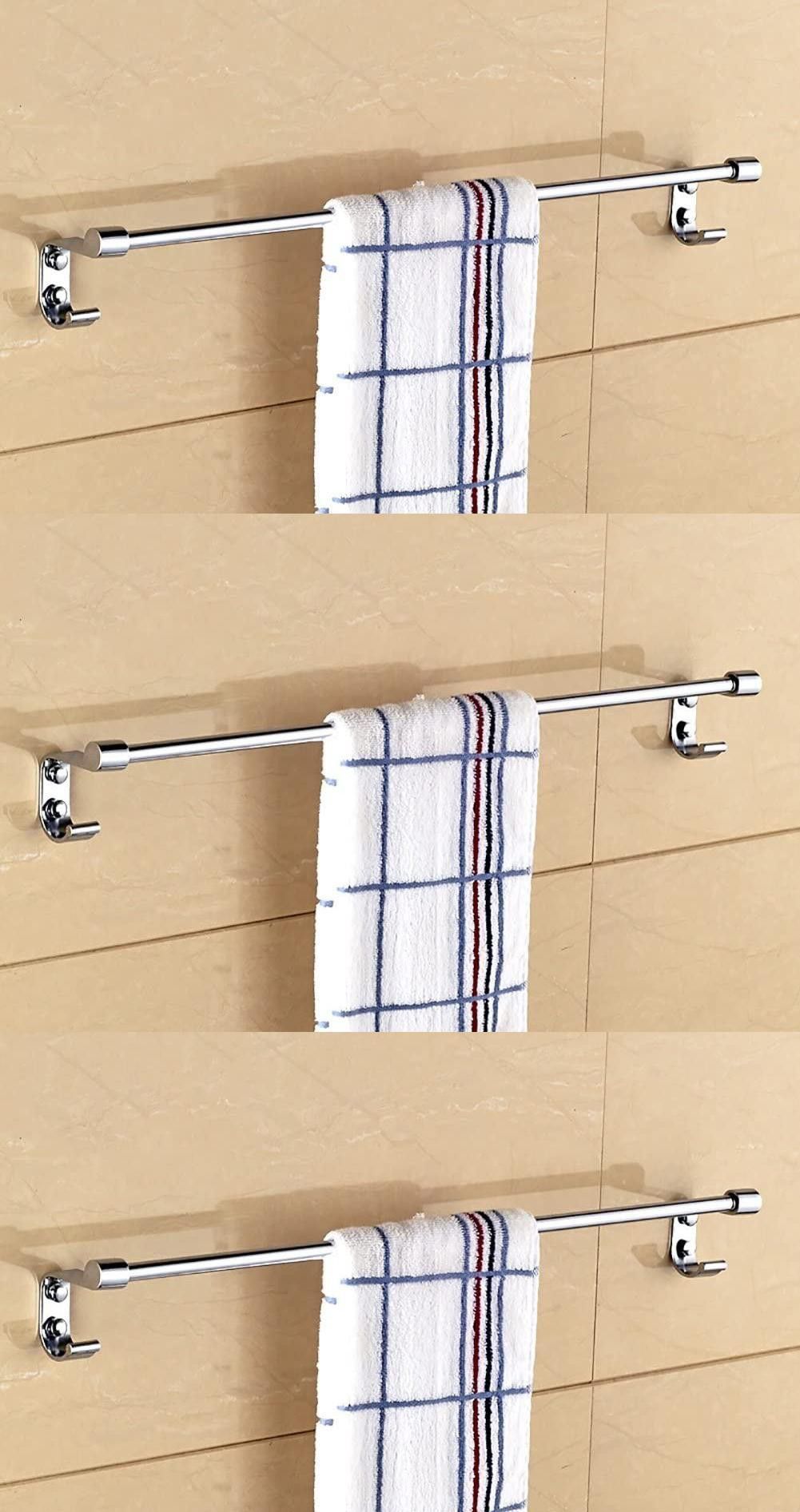 flaner Fancy 24 INCH Stainless Steel Bathroom Towel Rod Holder/Towel Hanger(PACK OF 3) 24 inch 1 Bar Towel Rod-picture-28