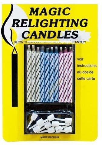 Magic Candles Funny Trick Prank -Wax Birthday Candle Candle-image-46