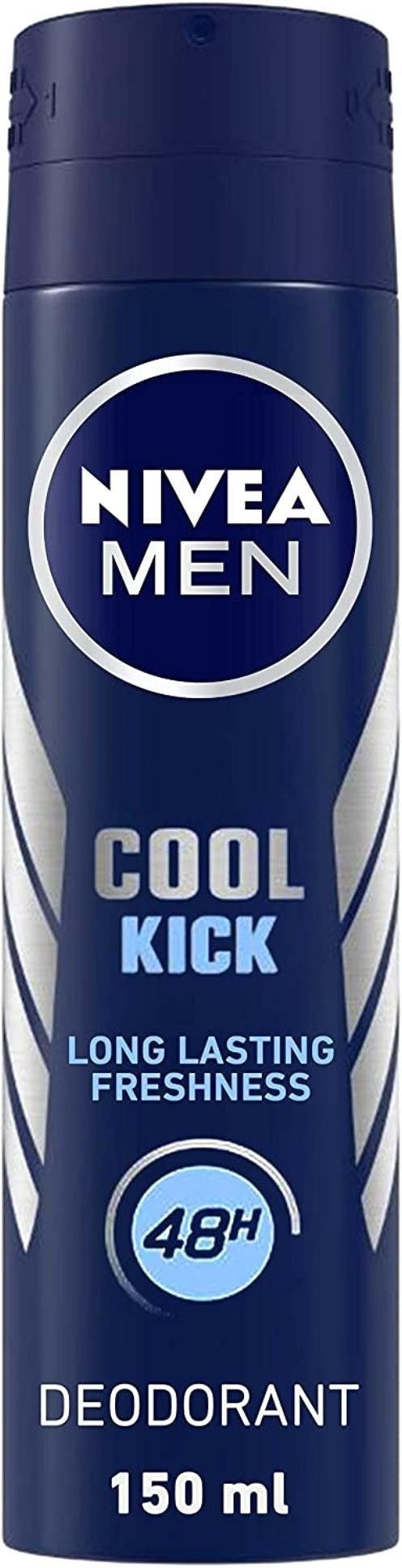 nivea Cool Kick Deo for Men Spray 48 Hr Antiperspirant lasting Freshness, 150 ml Deodorant Spray-For Men-picture-31