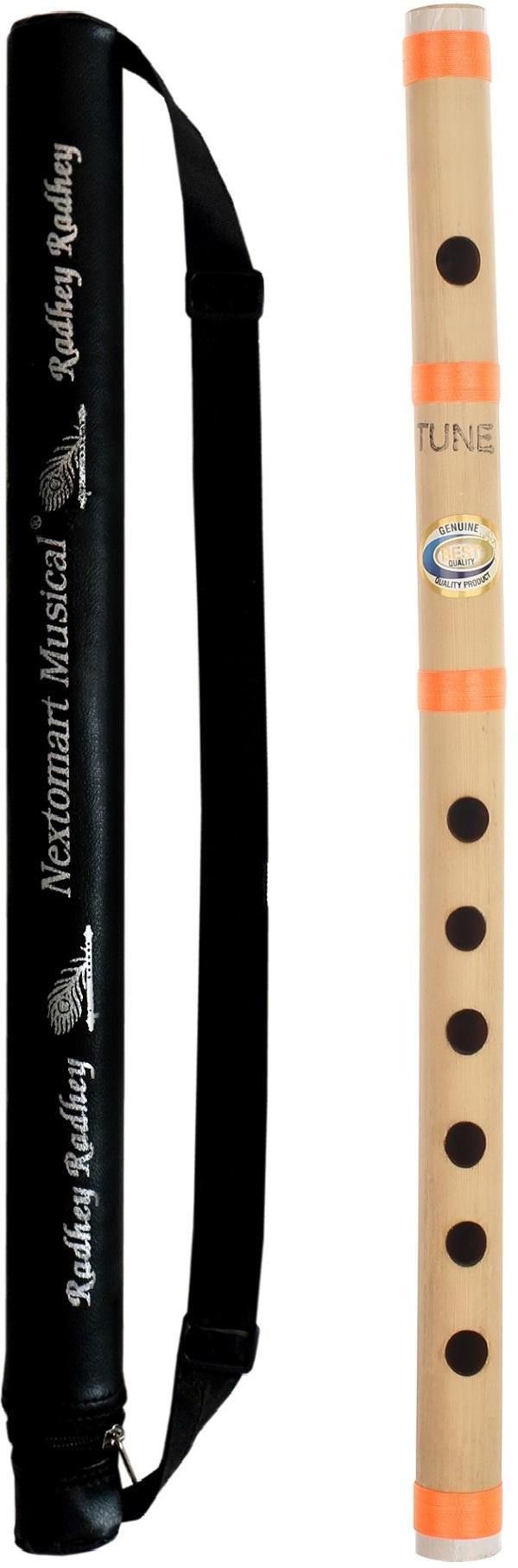 nextromart Musical Regular B Tune 6 Hole Bamboo Flute Size 14 Inch Bansuri with Bag Cover (English Note) Bamboo Flute-picture-12