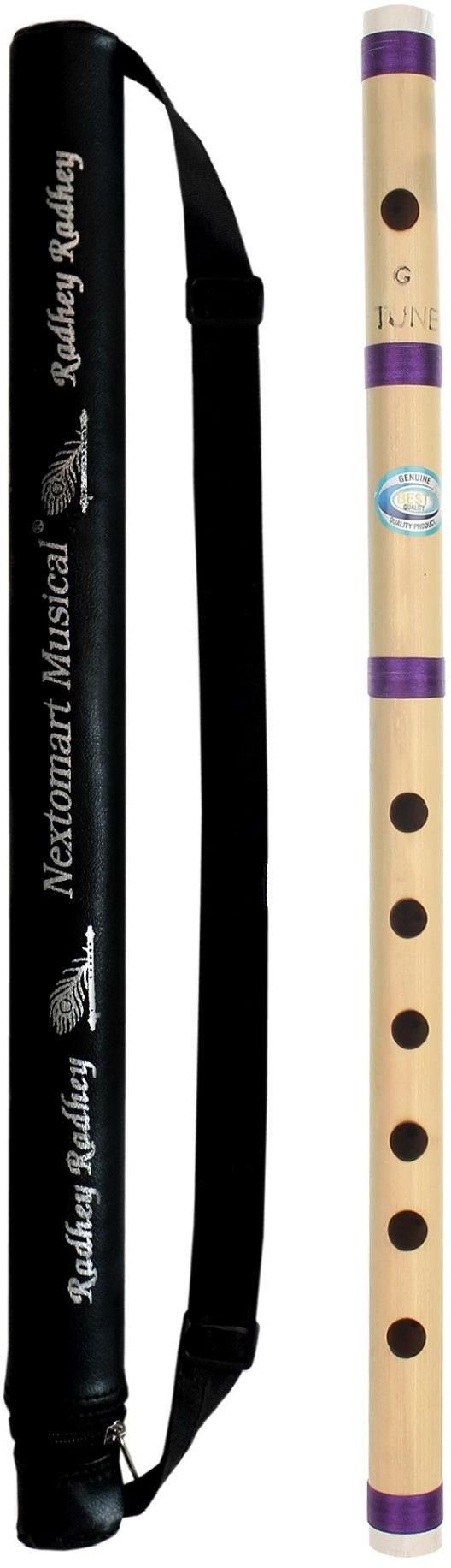 nextromart Musical G Tune 6 Hole Regular Bamboo Flute Size 17 Inch Bansuri with Bag Cover Free (English Note) Bamboo Flute-picture-19
