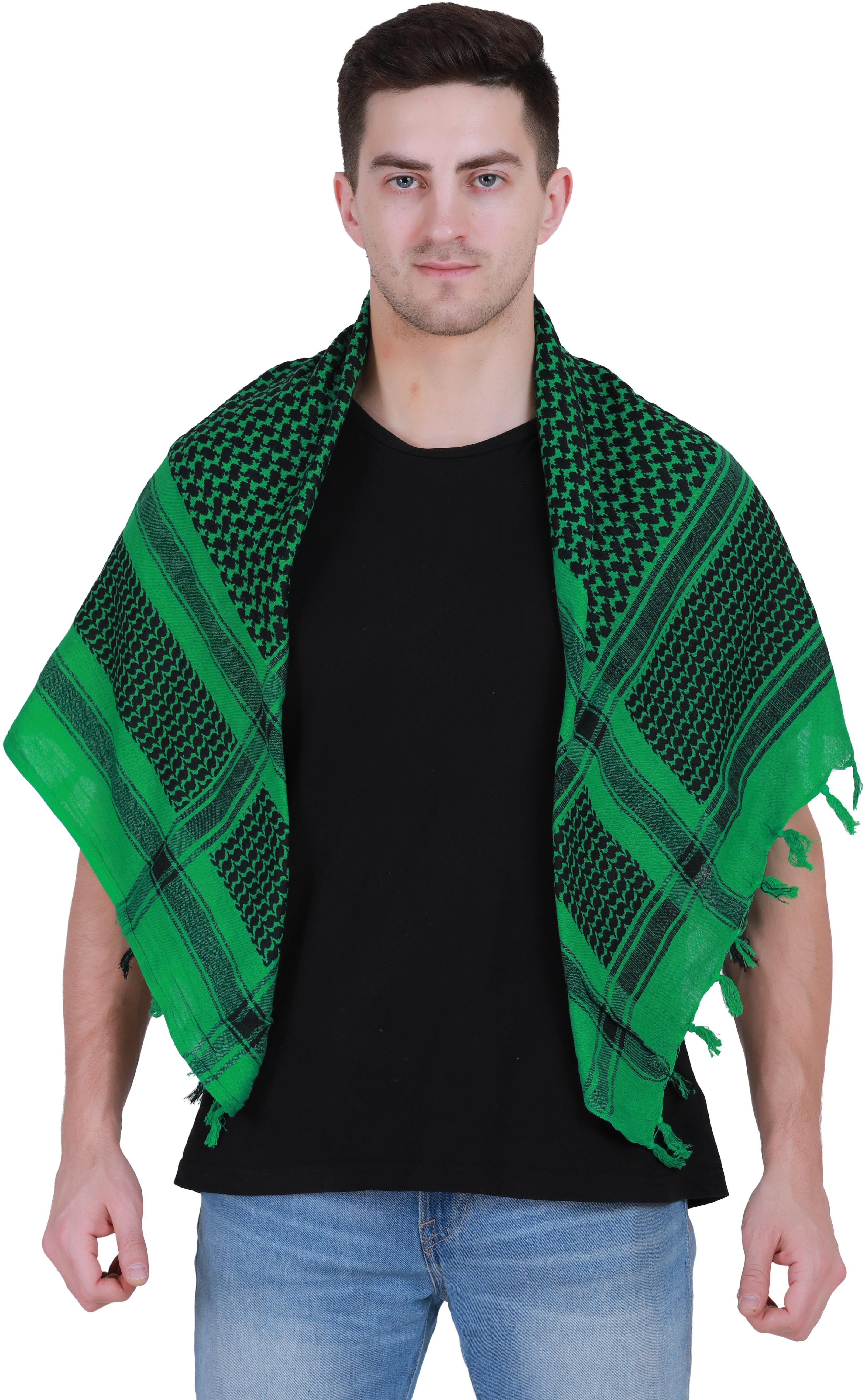axolotl Embroidered Pure Cotton Men Green Scarf-picture-29