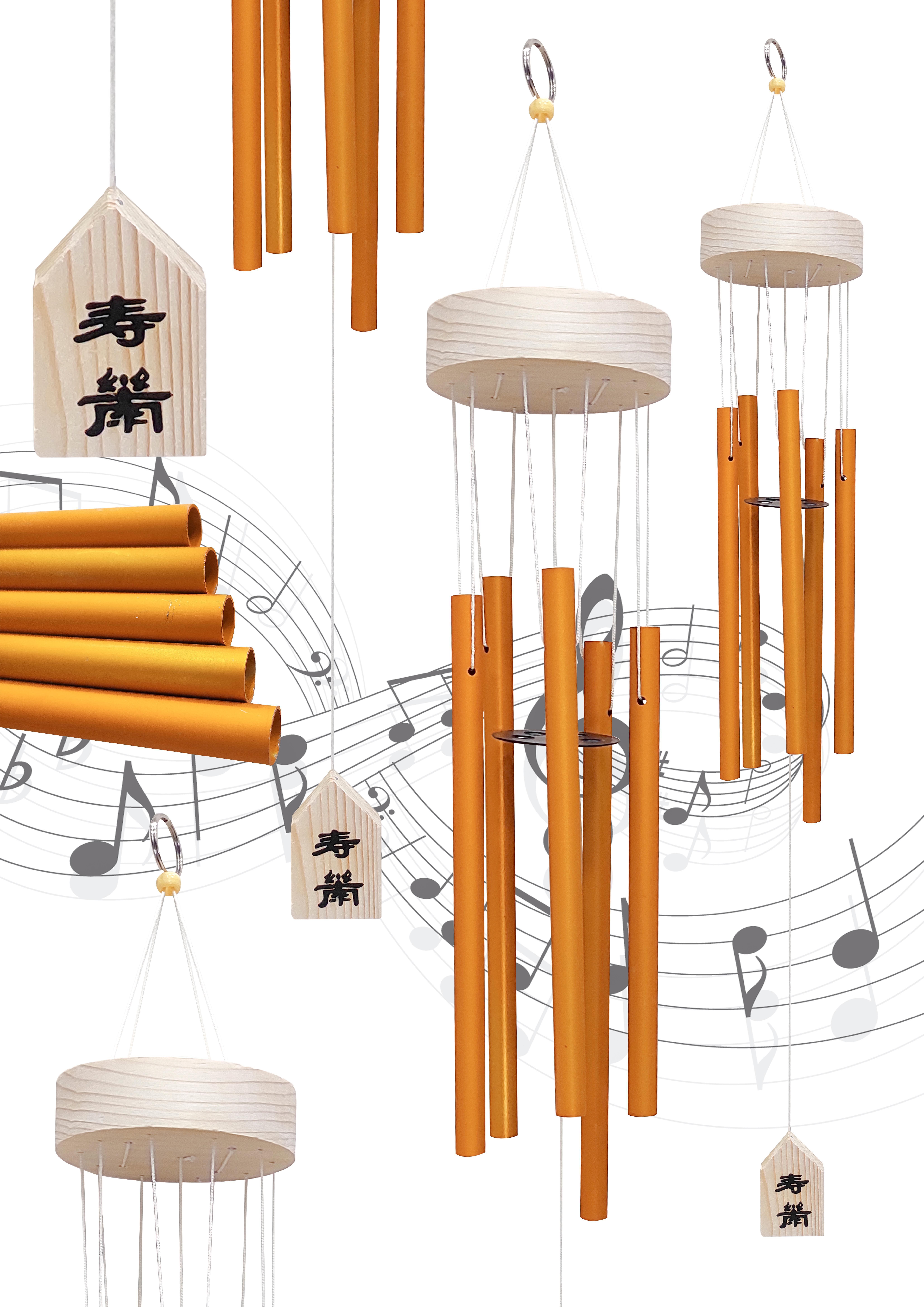 plus value Wind Chime 5 Rods Pipes for Home Office Positive Energy Excellent Sound Brass Windchime-picture-10