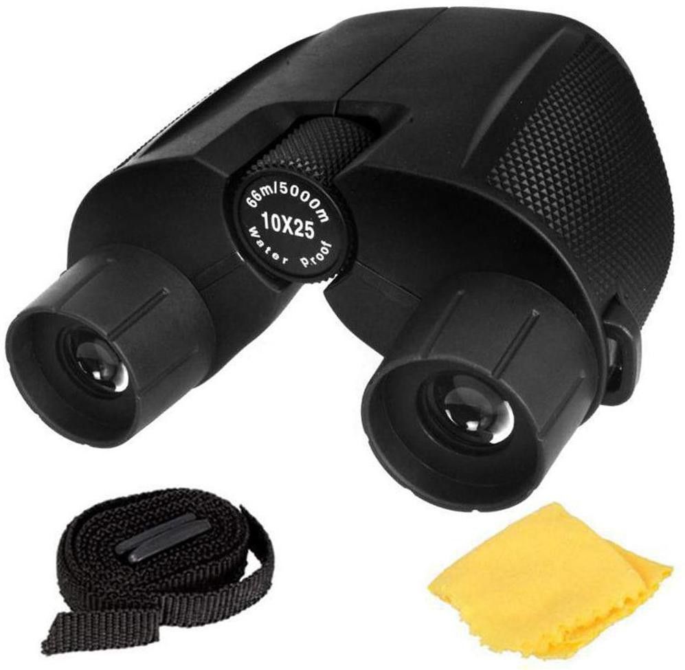 NNJ 10x25 Compact portable Binoculars HD BAK4 Prism telescope Zoom for World Cup Outdoor bird watching Camping Hiking Travel Sports Binoculars-image-48