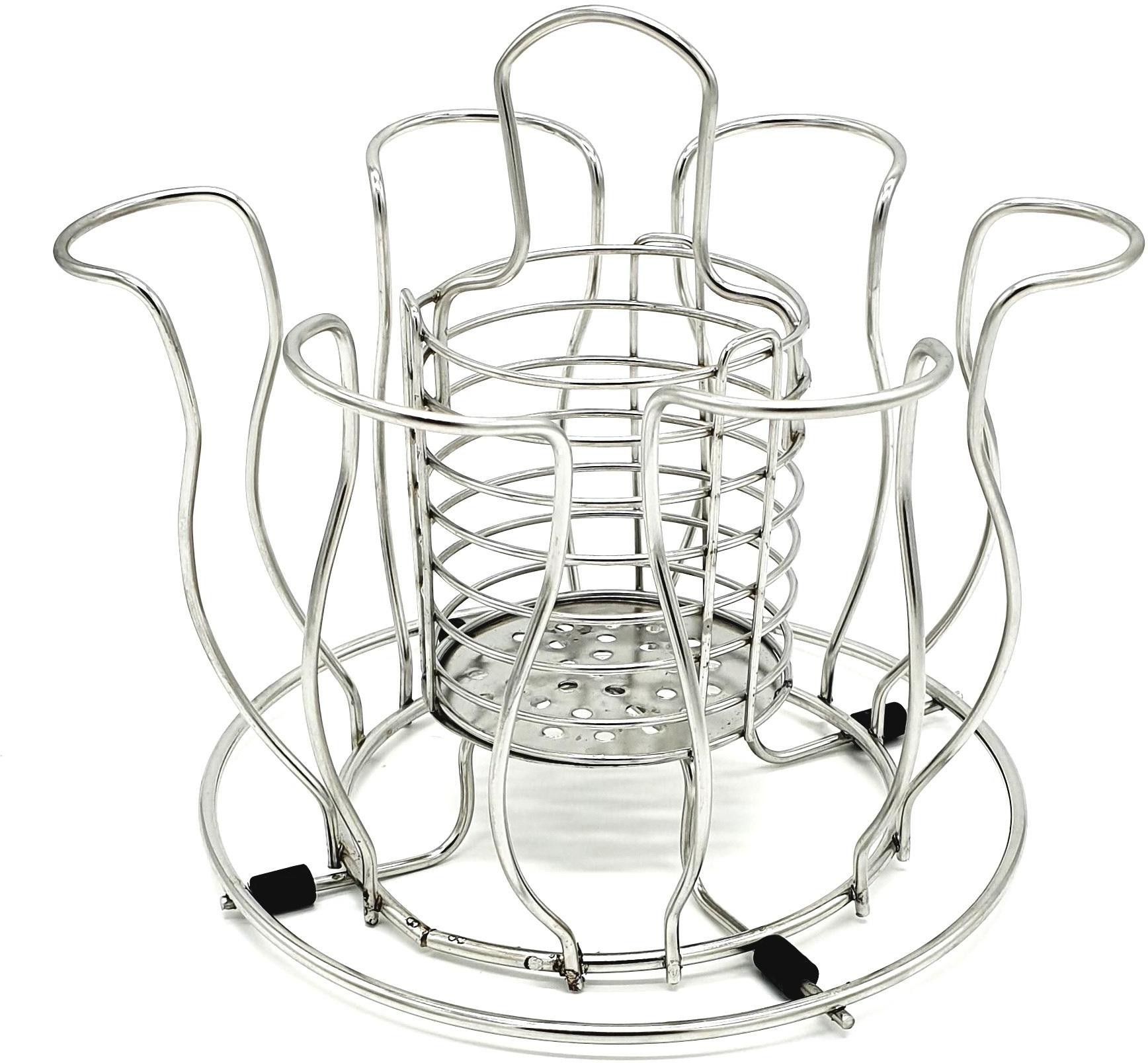 maskey 2 in 1 Multipurpose S.S Premium Quality Glass Plus Cutlery Holder / Stand Stainless Steel Glass Holder-picture-1