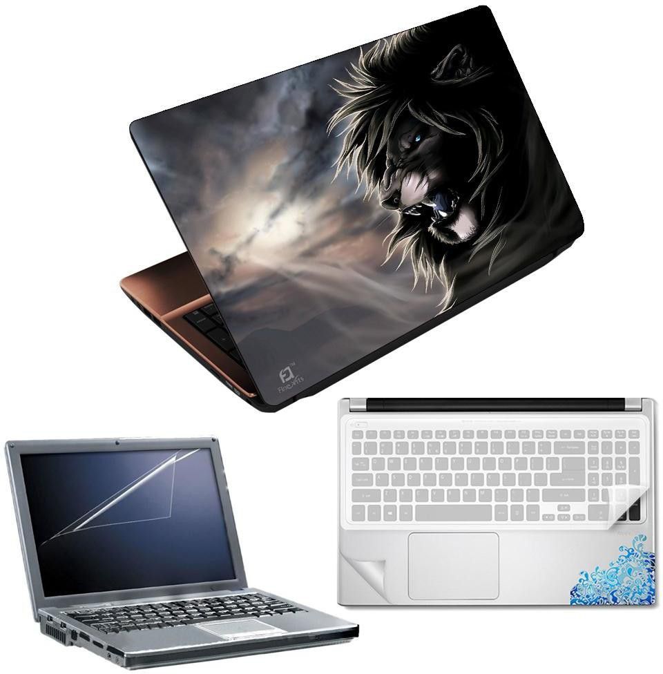 FineArts Lion Drawing 4 in 1 Laptop Skin Pack with Screen Guard, Key Protector and Palmrest Skin Combo Set-image-18