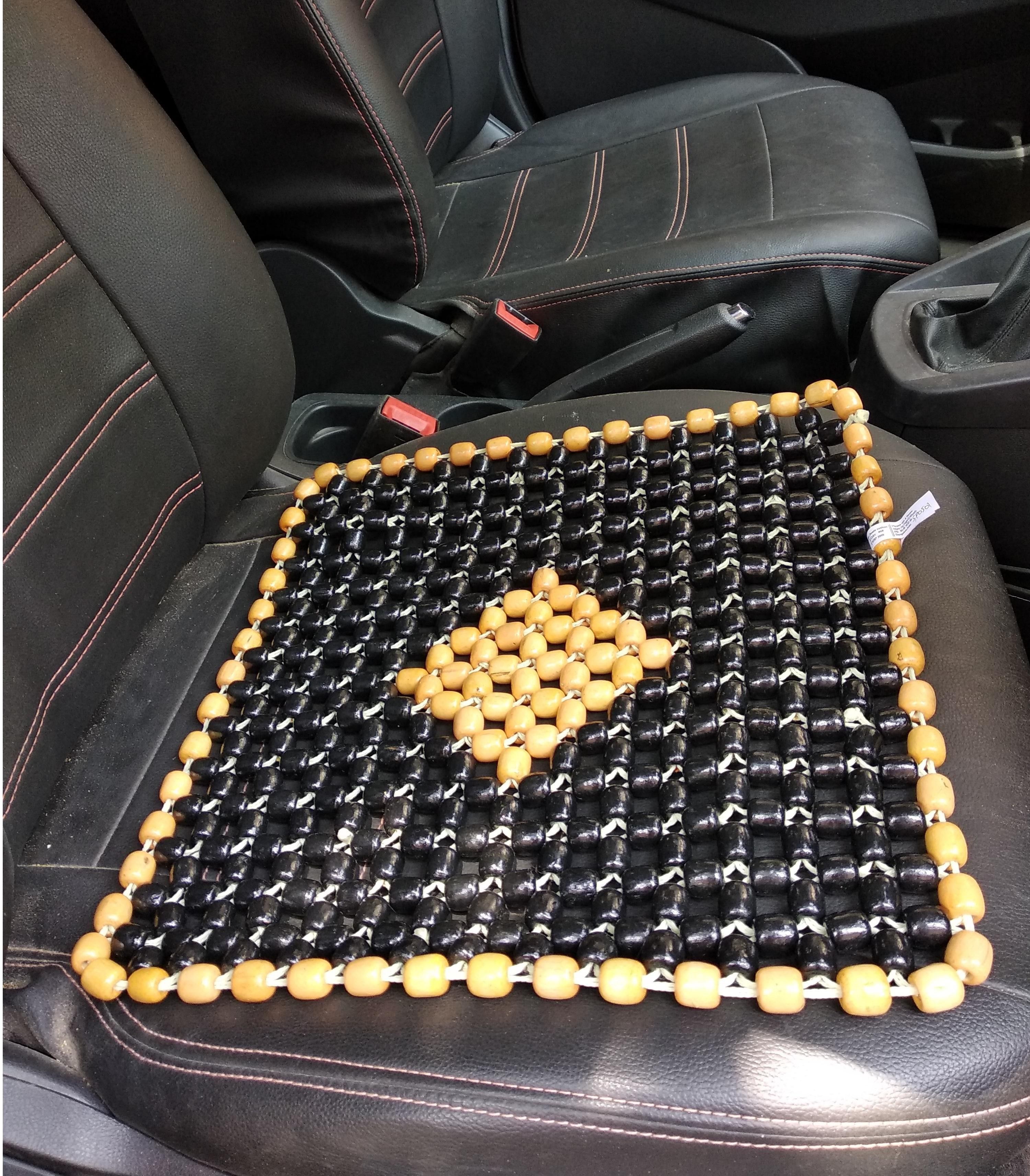 Wooden Bead Seating Pad ForMahindra, Suzuki, Hyundai, Maruti Suzuki, Toyota, Tata, Datsun, Fiat, Honda, Jeep, Force 800, WagonR, Swift Dzire, Kwid, Santro, KUV100, Baleno, Creta, Compass, Grand i10, Indica, S-Cross, Indigo, Thar, i10 Active, Universal For Car-image-8