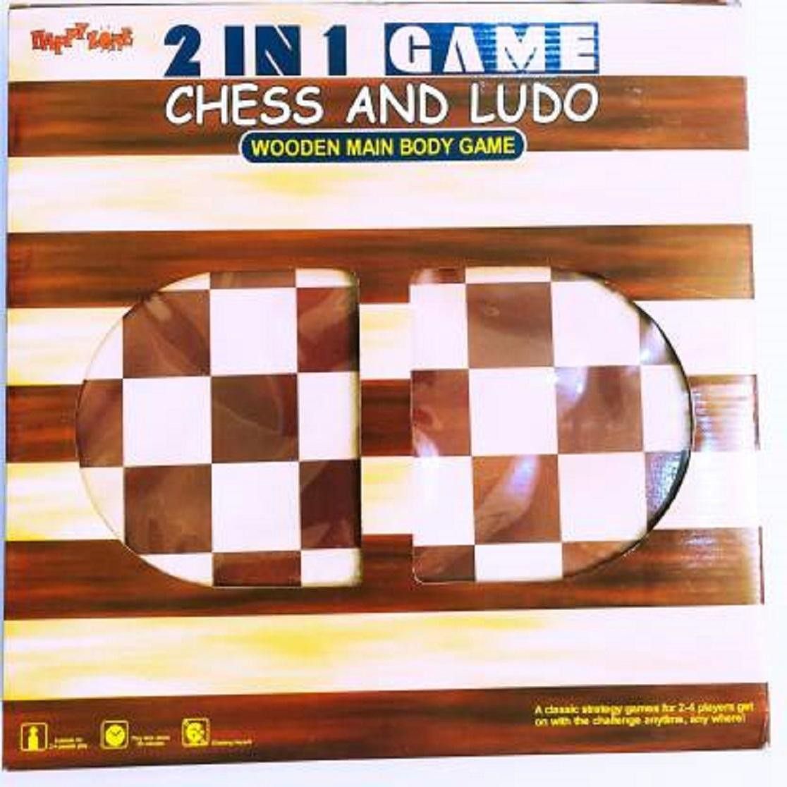 jsi mart Wooden Ludo and chess Combo Party & Fun game 2in1 board with special finishing 39 cm Chess Board-picture-47