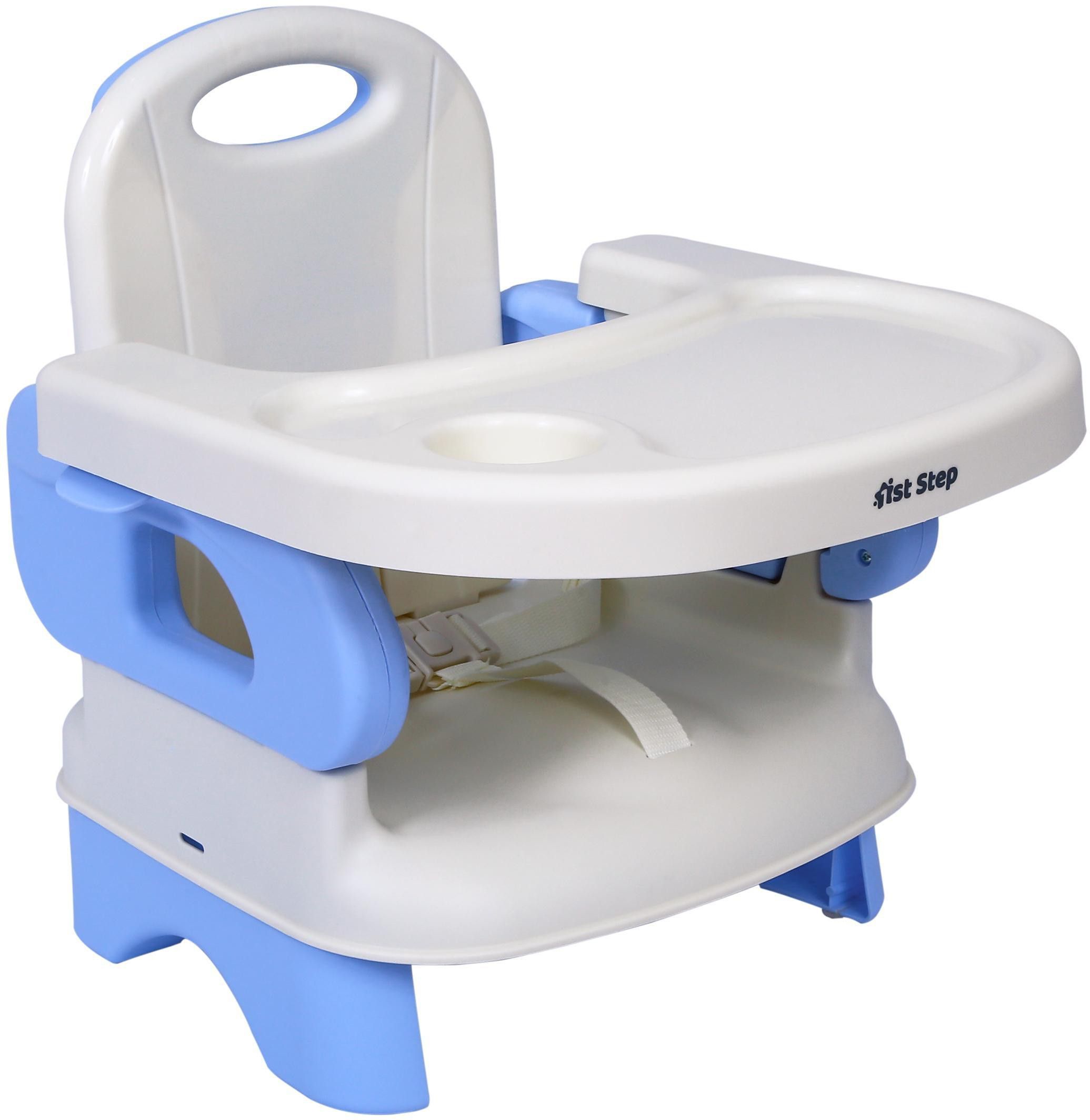 2 in 1 Booster Seat Cum Feeding Chair With 2 Level Height Adjustment And 5 Point Safety Harness