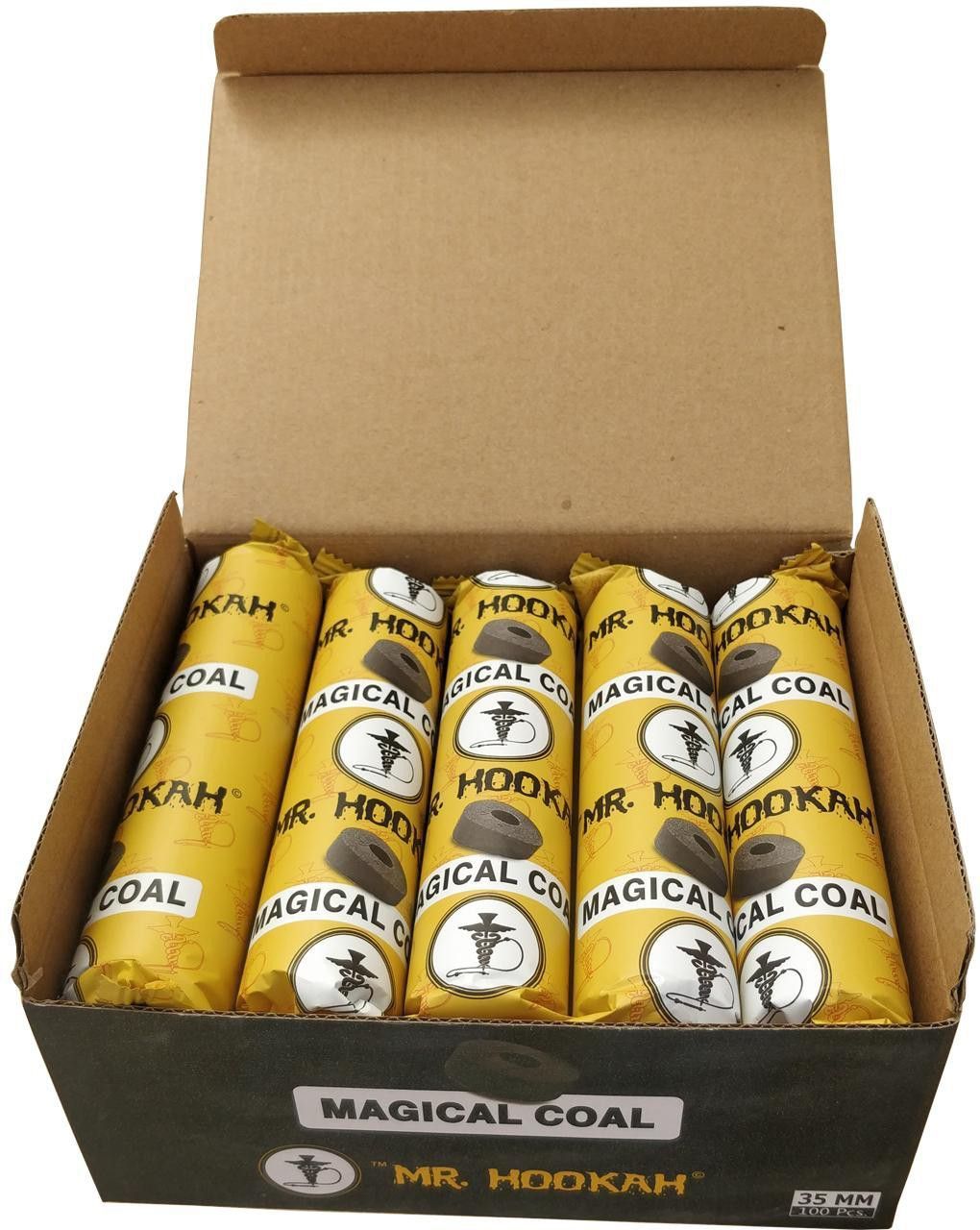 puff smart Mr. Hookah Quick Light Magic Coal Box 10 Stick ( 100 Discs ) Hookah Charcoals-picture-47