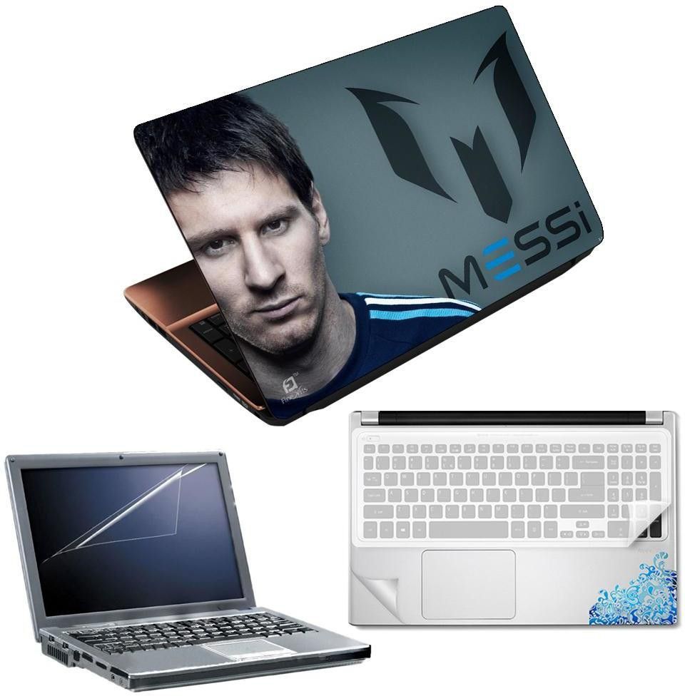 FineArts Messi Logo 4 in 1 Laptop Skin Pack with Screen Guard, Key Protector and Palmrest Skin Combo Set-image-43