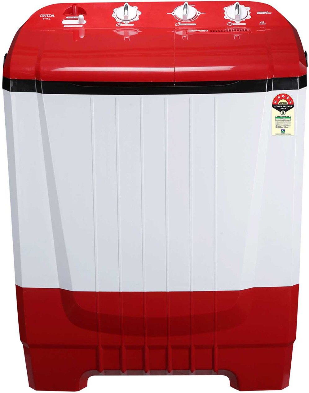 onida 8 kg 5 Star Rating, Auto Scrubber Semi Automatic Top Load Red-picture-12