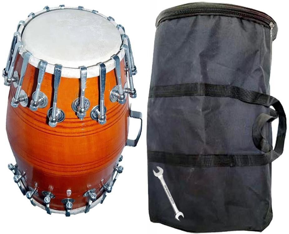 BEST QUALITY DHOLAK WITH BAG AND KEY 08 Nut & Bolts Dholak-image-42