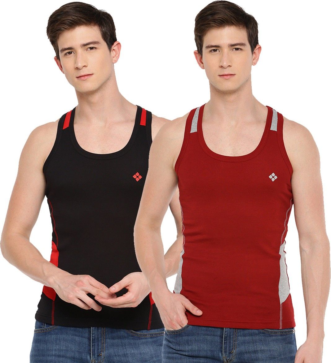 dollar bigboss Pack of 2 Cotton Racerback Styled Gym Men Vest-picture-32