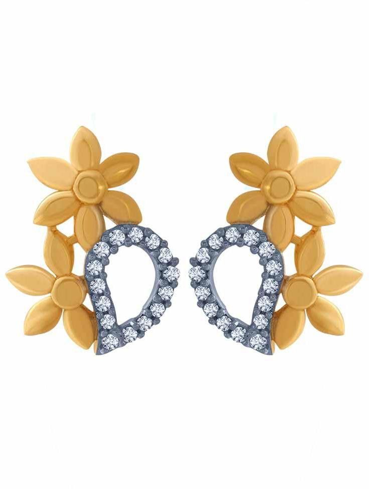 PC Chandra Jewellers Yellow Gold 14kt Stud Earring-image-17