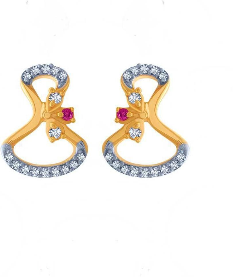 PC Chandra Jewellers Yellow Gold 14kt Stud Earring-image-30