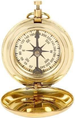 bilal enterprises Brass Telescope and Push Button Compass Combo Compass (Gold, Black) Compass-picture-21