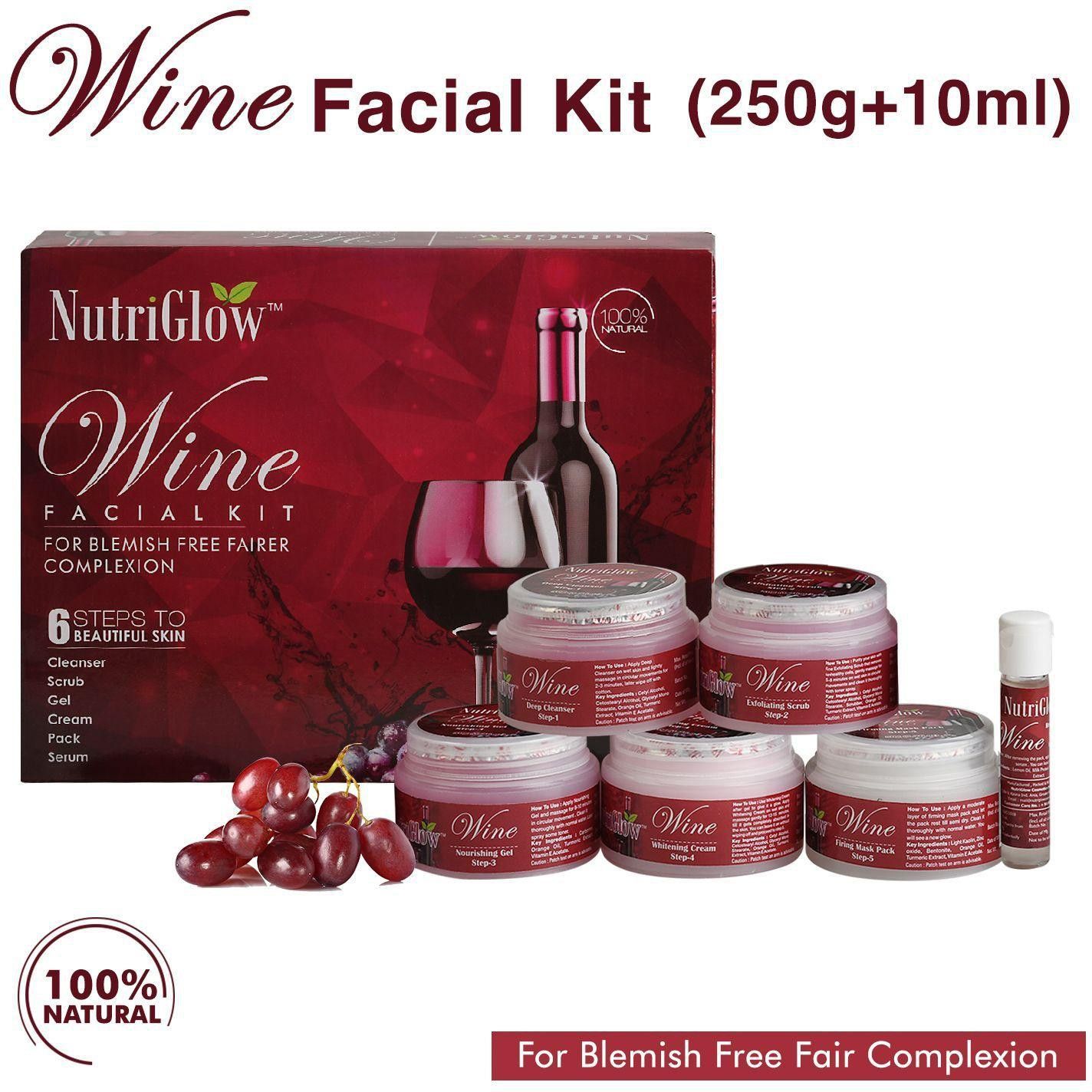 nutriglow Wine Facial Kit 260 g-picture-35