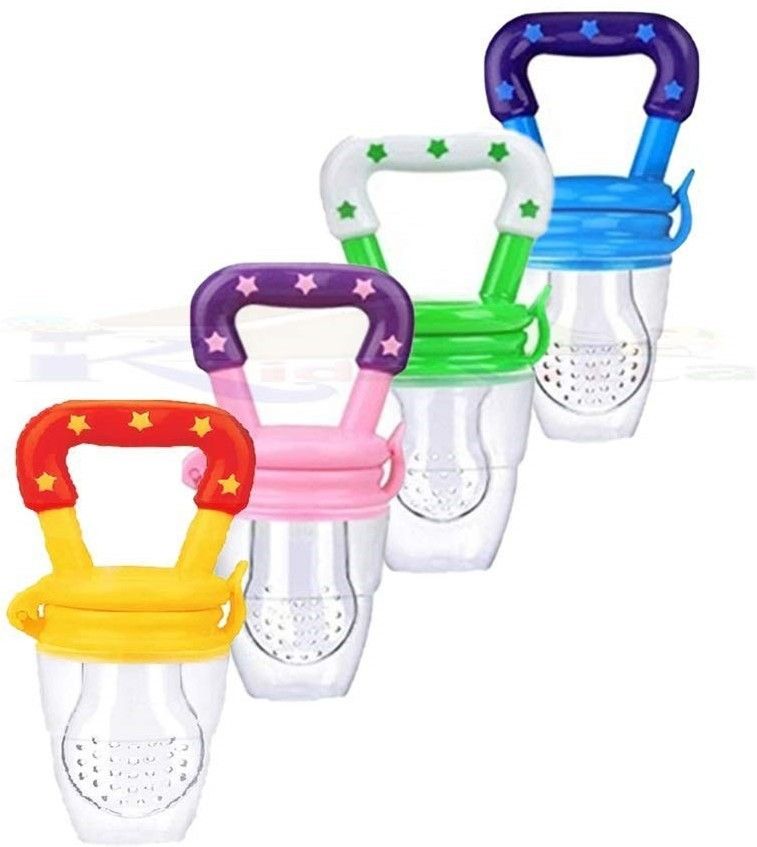 Nibbler, Soother for Babies | Pacifier for New Born Baby | Silicone Fruit and Juice Feeder Kids Nipple Pacifier for Fruit Vegetable BPA Free (Pack of 4) Soother (Multicolor) Soother-image-14