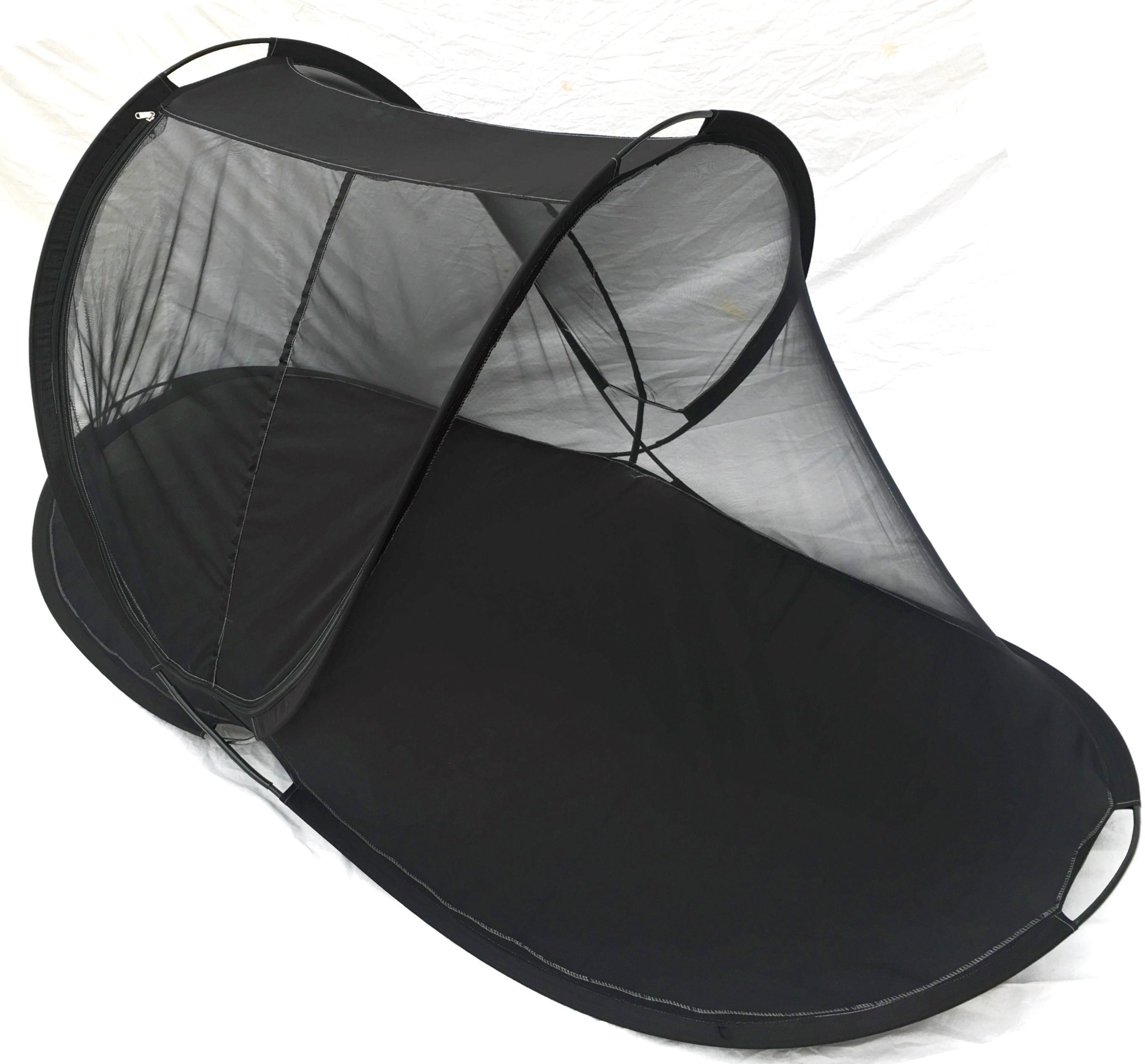 aim emporium Polyester Adults Washable Foldable Mosquito Net (Size: 210 x 110 x 90) Sit-in Free standing with one Side Slidder Gate (BLACK) For One Person Mosquito Net-picture-27
