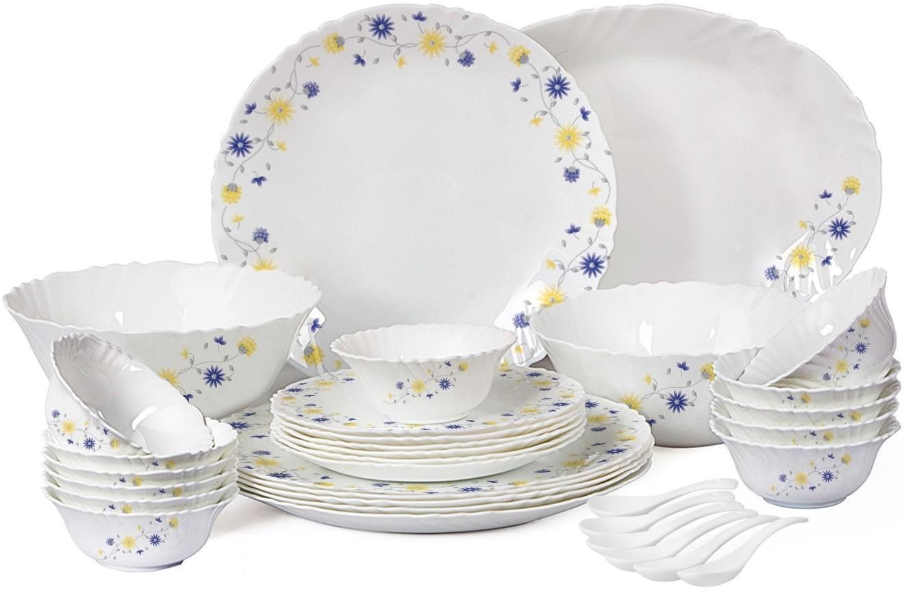 Pack of 33 Opalware Blooming Daisy 33 pcs Dinner Set-image-46