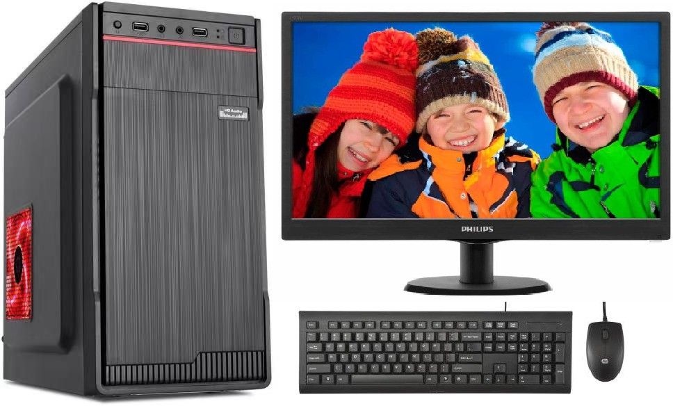 rionix R SERIES Core i5 (8 GB DDR3/500 GB/120 GB SSD/Windows 10 Pro/1 GB/18.5 Inch Screen/1GB ONBOARD INTEL GRAPHICS/WIN-10 & MS OFFICE)