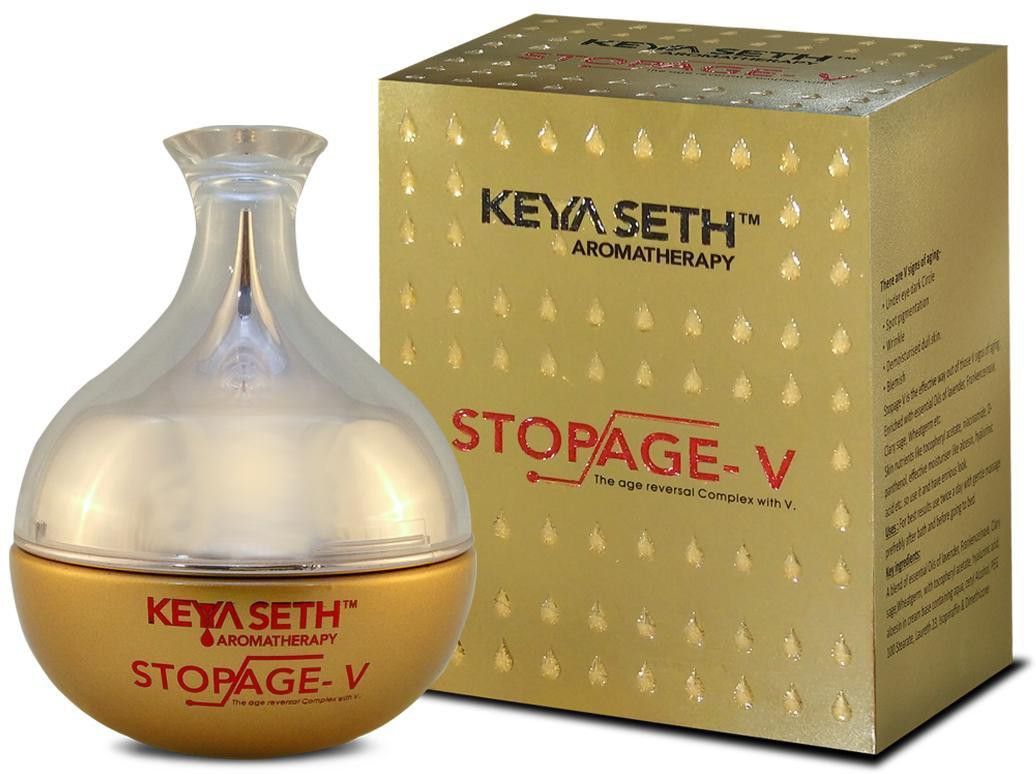 KEYA SETH AROMATHERAPY Stopage V Anti Ageing Treatment- Vitamins B2, B3(Niacinamide), B5, C, E, Hyaluronic Acid, Alpha Arbutin, Anti Ageing Night Cream For Men & Women-picture-15